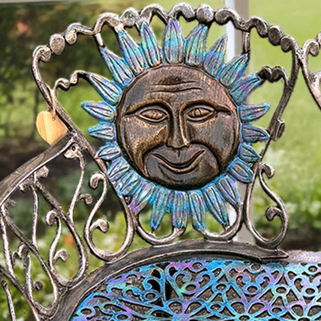 3-Seat Sofa – Sunface Cast Aluminum Bench - Image 3