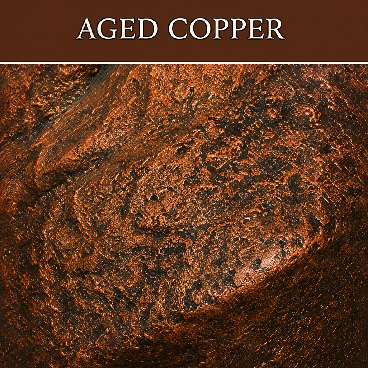 Aged copper sculpture shop finish