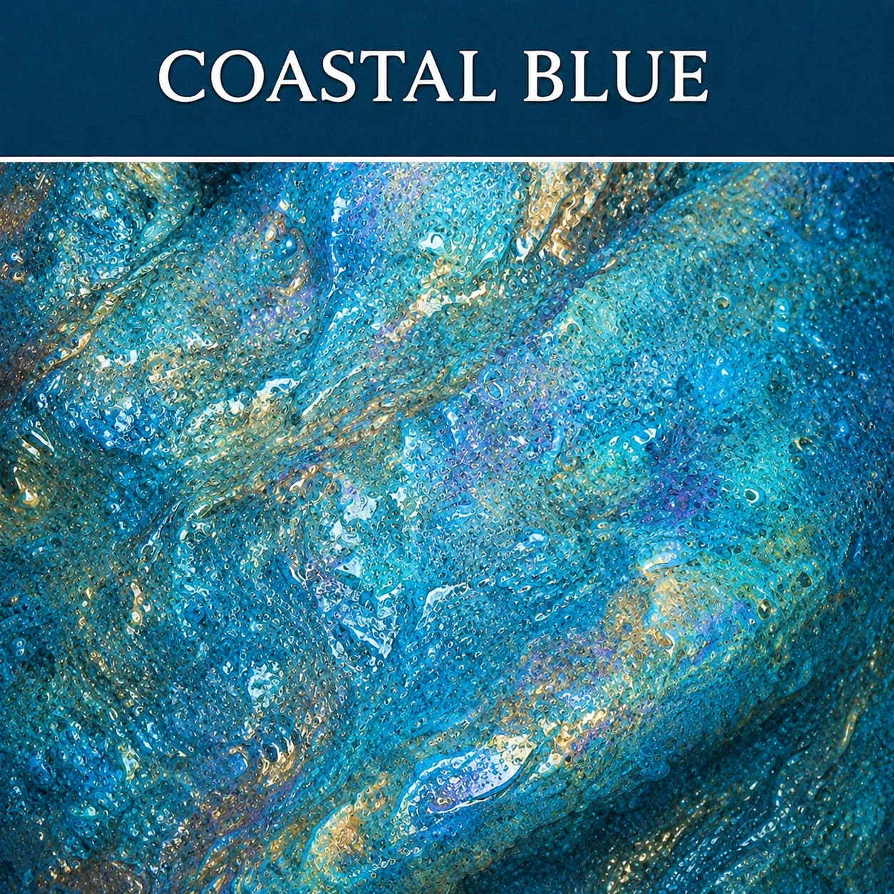 Coastal blue sculpture shop finish