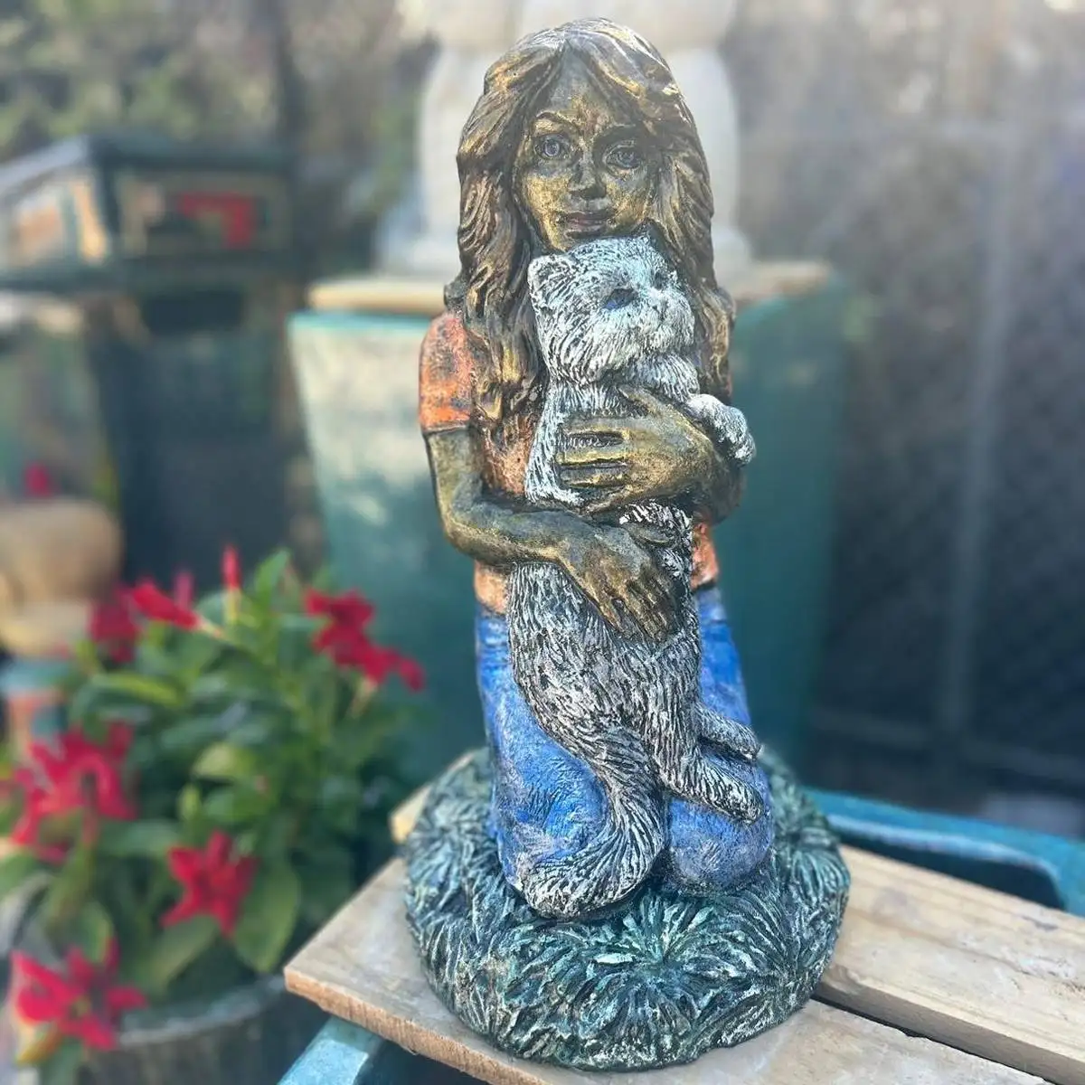 Hand painted decorative statues for sale at Statues and Sculpture Shop