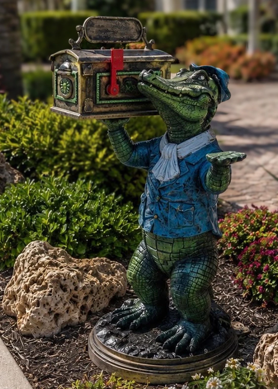 Whimsical Gator Mailbox with Southern Charm & Custom Flair