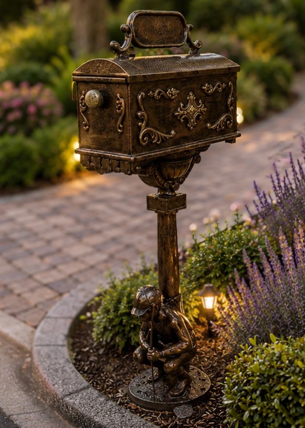 Golf Mailbox for Sale – Golfer Statue Outdoor Mailbox