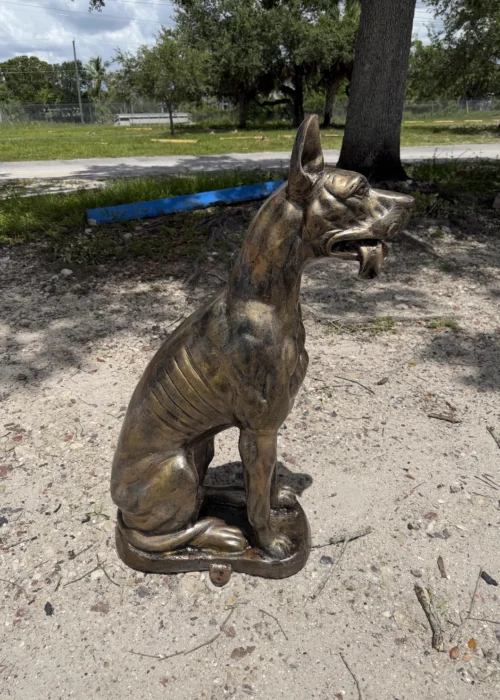 Great Dane dog statue in Multi-Color Artisan for outdoor garden decor