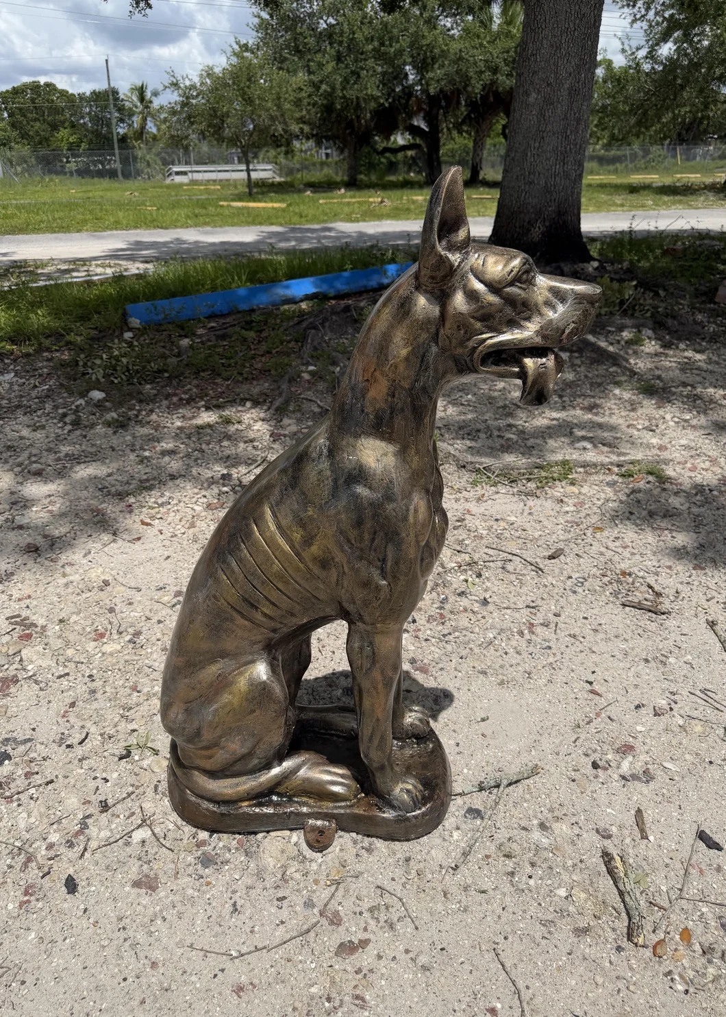 Great Dane Dog Sculpture – Outdoor Garden Statue