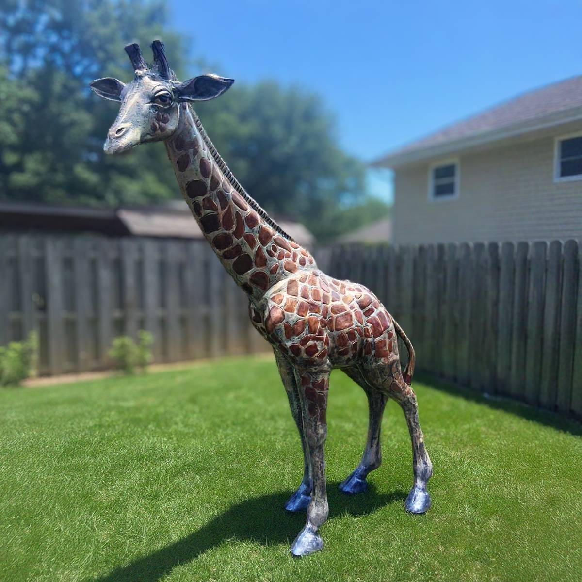 Giraffes Sculpture – Bronze or Multicolor Finish