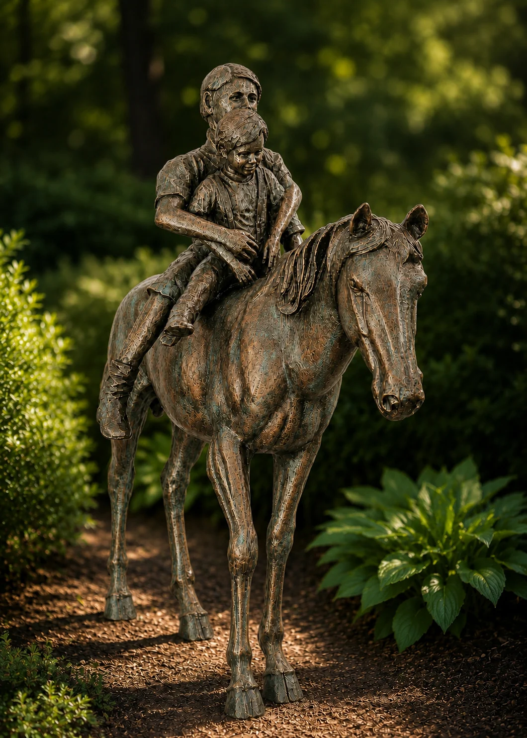 Life Size Horse Statue with Riders – Custom Cast Aluminum - Image 7
