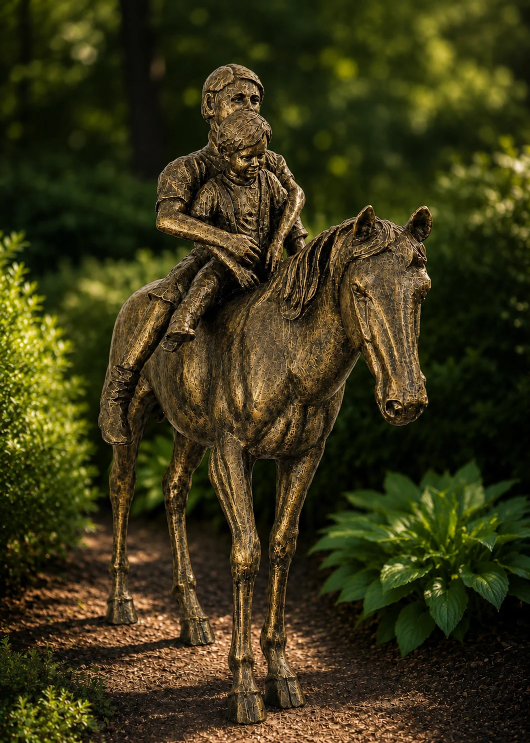 Life Size Horse Statue with Riders – Custom Cast Aluminum - Image 8