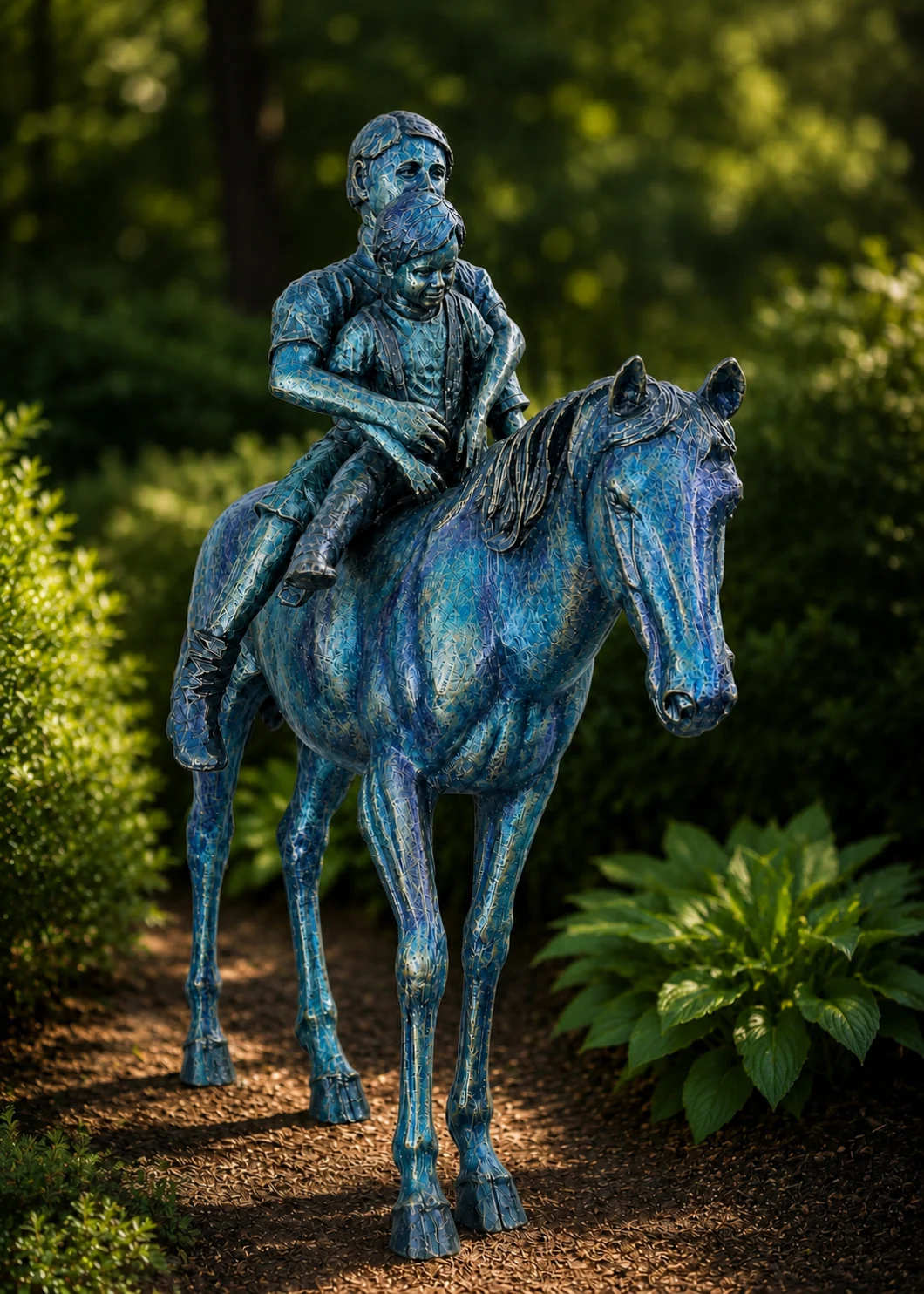 Life Size Horse Statue with Riders – Custom Cast Aluminum - Image 10