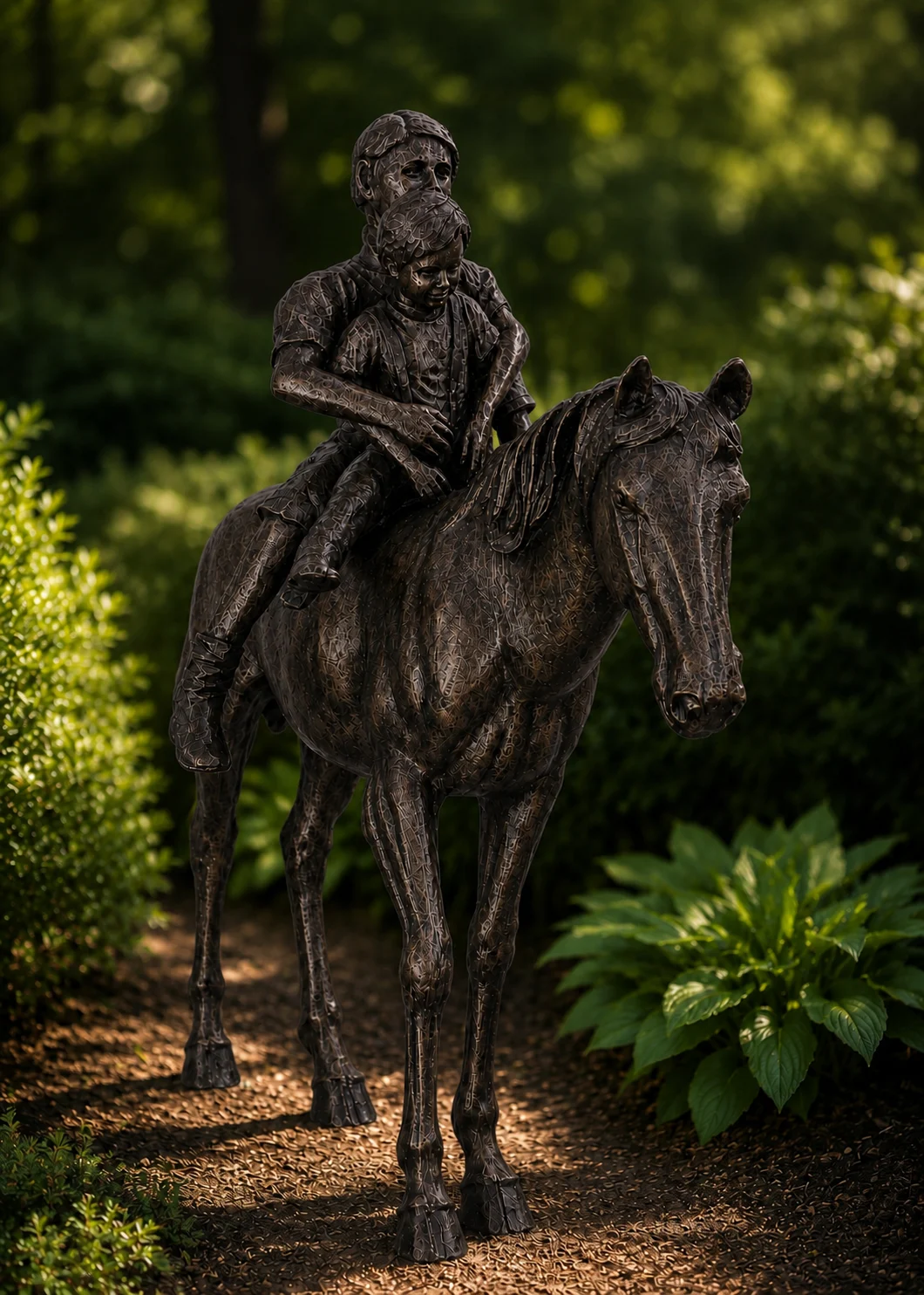 Life Size Horse Statue with Riders – Custom Cast Aluminum - Image 6