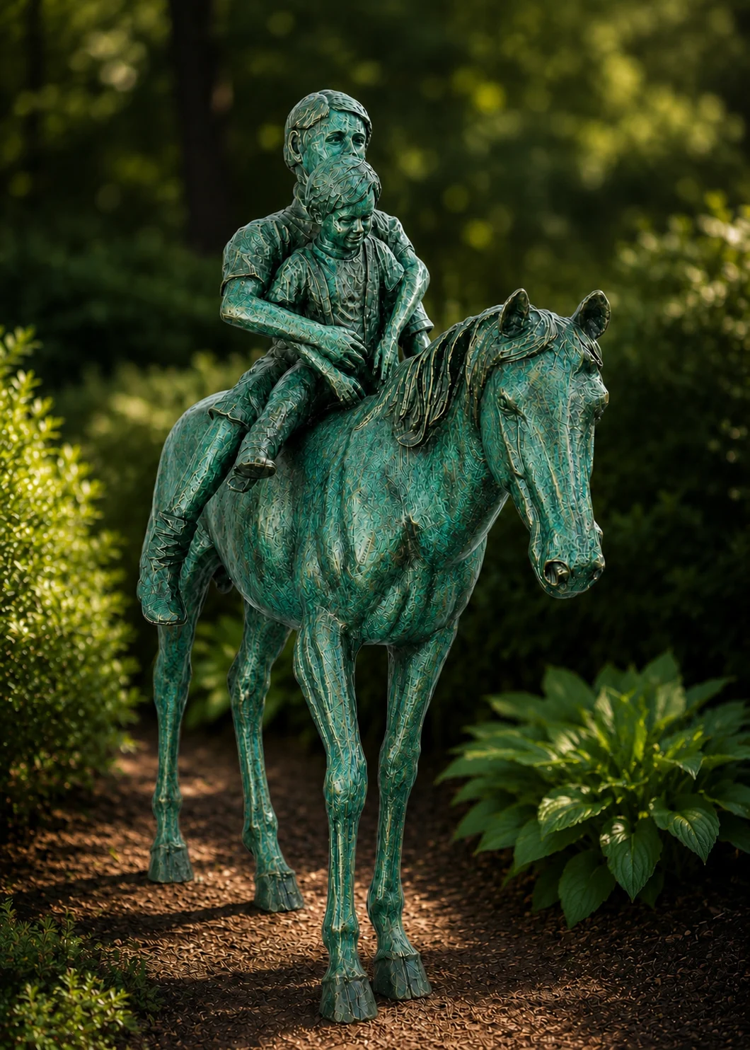 Life Size Horse Statue with Riders – Custom Cast Aluminum - Image 11