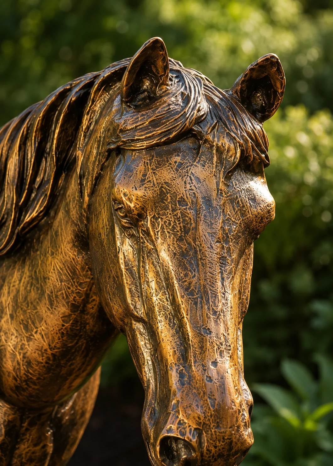 Life size horse statue with riders at statues and sculpture shop