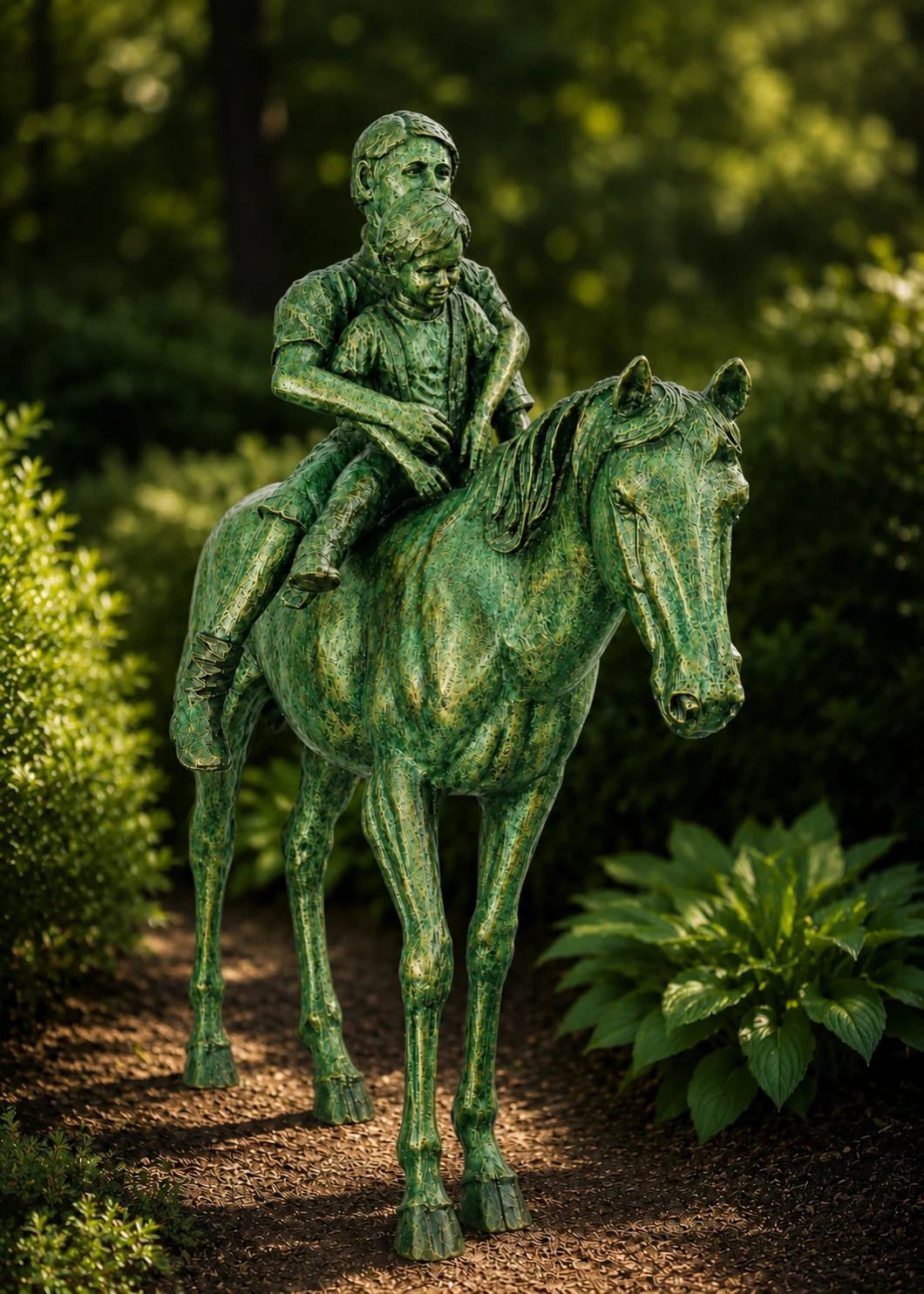 Life Size Horse Statue with Riders – Custom Cast Aluminum - Image 12