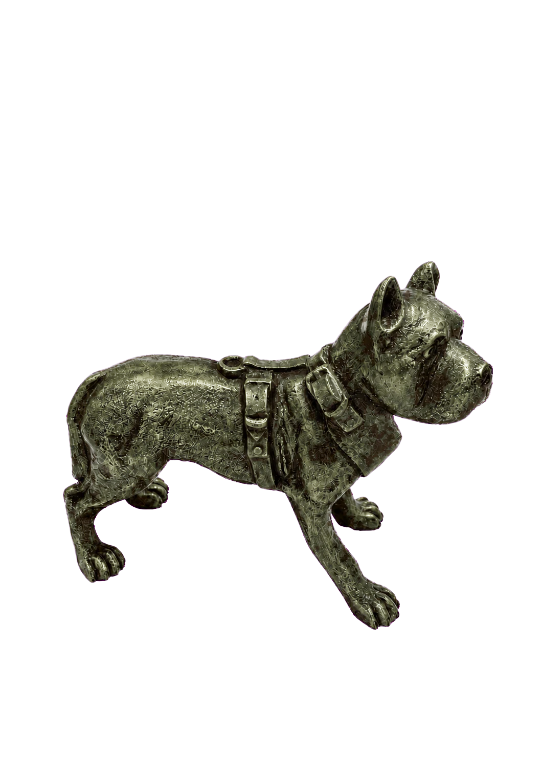 Pitbull Dog Sculpture – Hand-Painted Outdoor Statue