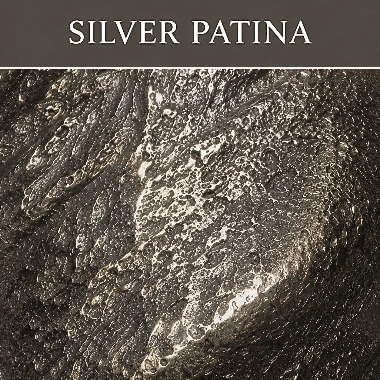 Silver patina sculpture shop finish